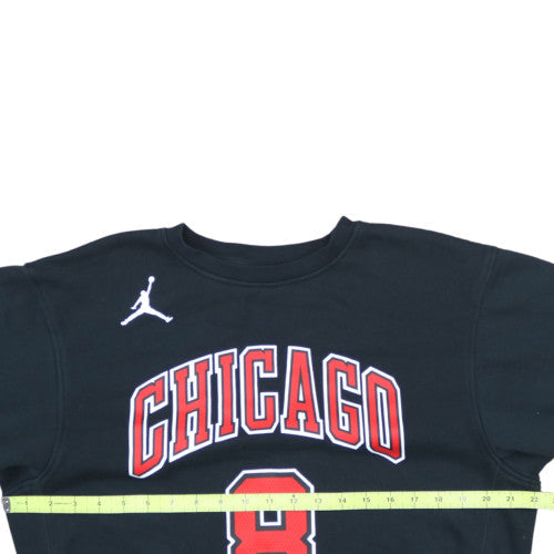 Jordan NBA Chicago Bulls LaVine 8 Black Sweatshirt Mens Small Crew Neck