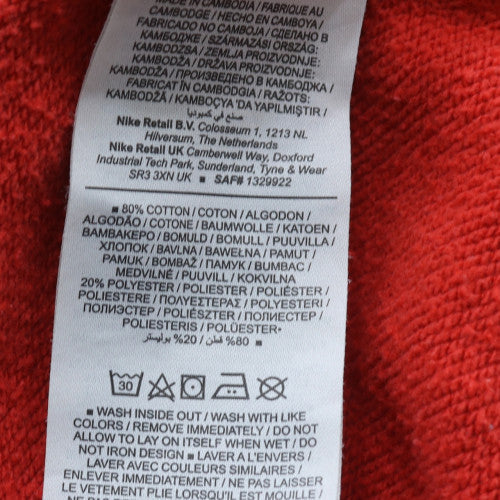 Nike Men's Red Air Logo Pullover Sweatshirt Size L