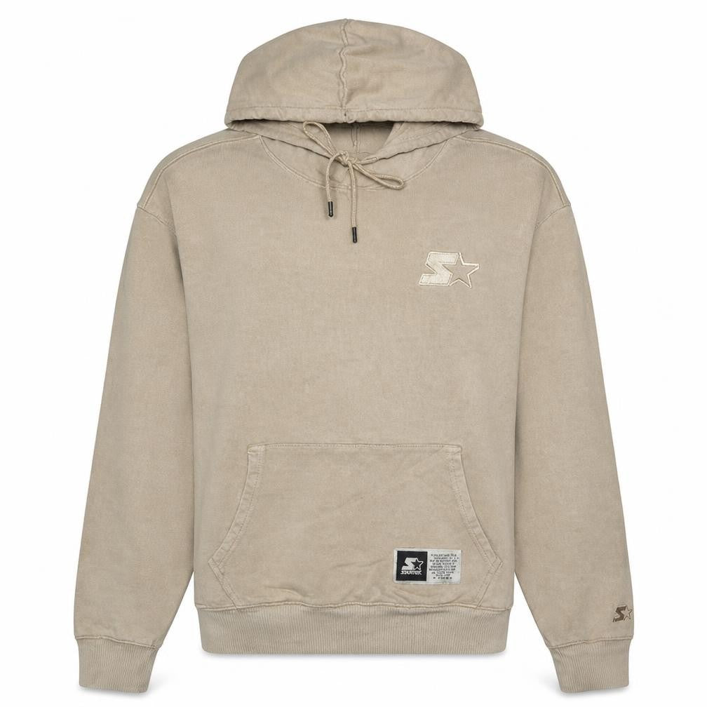 Starter Men's Beige Pullover Hoodie Medium Fleece Regular Fit