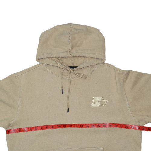 Starter Men's Beige Pullover Hoodie Medium Fleece Regular Fit