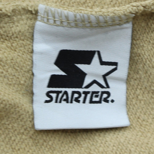 Starter Men's Beige Pullover Hoodie Medium Fleece Regular Fit