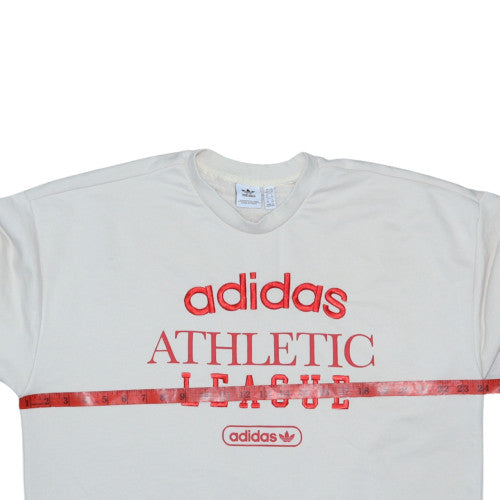 Adidas Women Beige Athletic League Crew Neck Sweatshirt Size 18