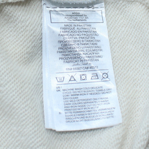 Adidas Women Beige Athletic League Crew Neck Sweatshirt Size 18
