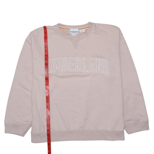 Timberland Womens Beige Cotton Blend Crew Neck Pullover Sweatshirt XL