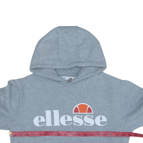 Ellesse Men's Grey Pullover Hoodie Size 10 Logo Graphic Sweatshirt