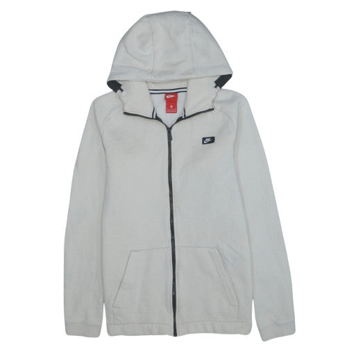 Nike Men's Beige Full Zip Fleece Hoodie Size M
