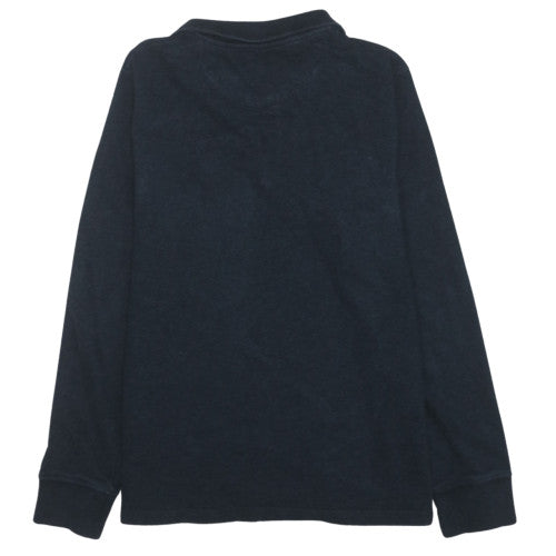 Timberland Men's Blue 1/4 Zip Cotton Fleece Sweatshirt Size L