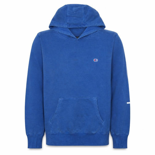 Champion Men’s Blue Pullover Hoodie L Logo Fleece Sweatshirt