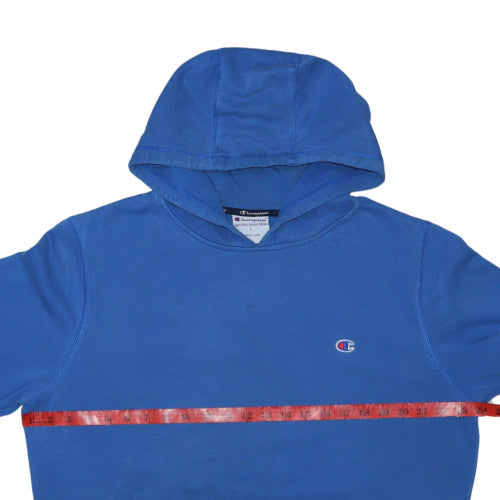 Champion Men’s Blue Pullover Hoodie L Logo Fleece Sweatshirt