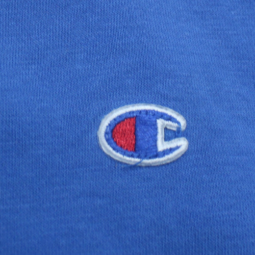 Champion Men’s Blue Pullover Hoodie L Logo Fleece Sweatshirt