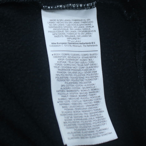 Nike Womens Black Large Pullover Hoodie with Logo Print