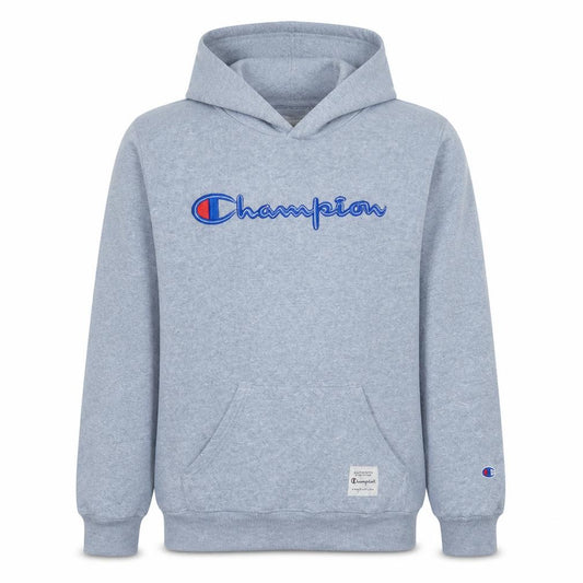 Champion Mens Grey Embroidered Hoodie Pullover M Regular Fit