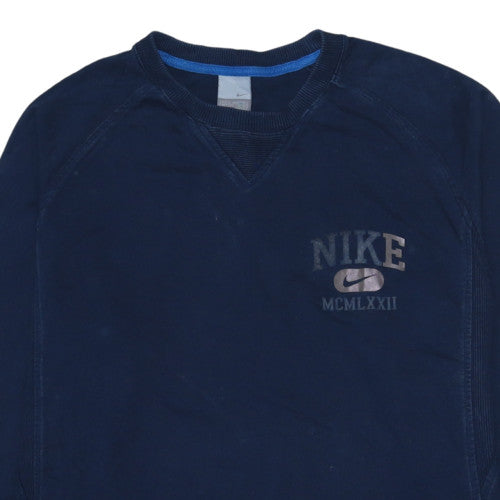 Nike Men's Navy Blue Crew Neck Sweatshirt XL Cotton Blend