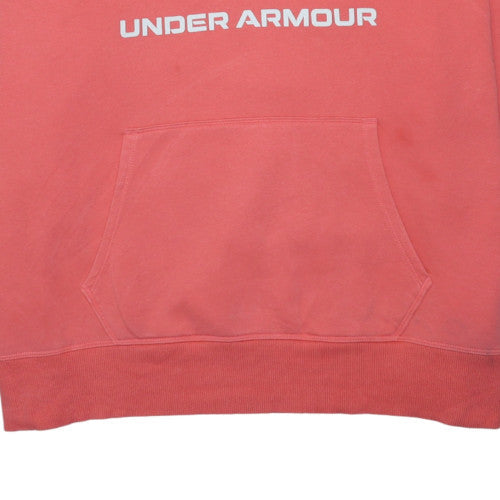 Under Armour Womens Coral XL Pullover Hoodie Logo Fleece Sweatshirt