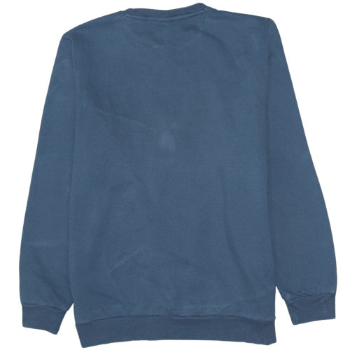 Puma Men's Blue Crew Neck Logo Sweatshirt Size L Regular Fit