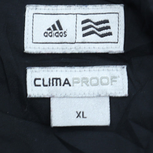 adidas Men's Black XL ClimaProof Windbreaker Jacket