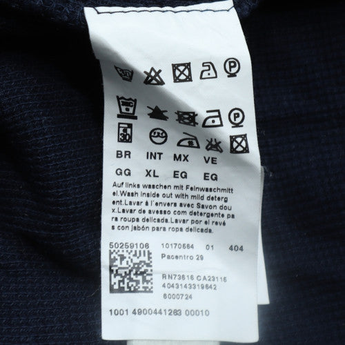Hugo Boss Men’s Blue Collared Henley Sweatshirt XL Regular Fit