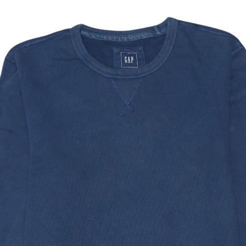 GAP Men's Blue Cotton Crew Neck Pullover Sweatshirt Size M