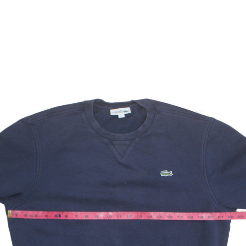 Lacoste Mens Blue Crew Neck Sweatshirt Size M Logo Pullover
