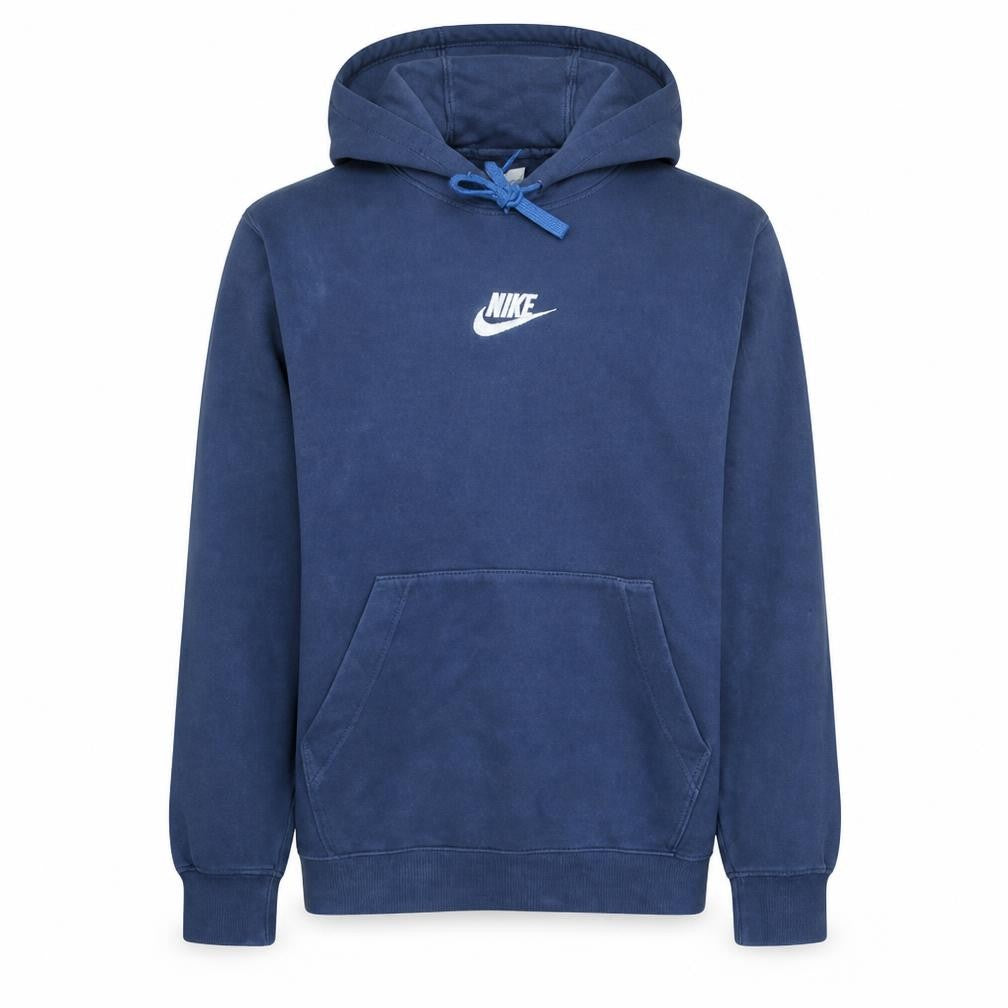 Nike Men's Blue Pullover Hoodie Small Logo Sports Fleece