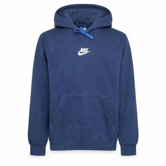 Nike Men's Blue Pullover Hoodie Small Logo Sports Fleece