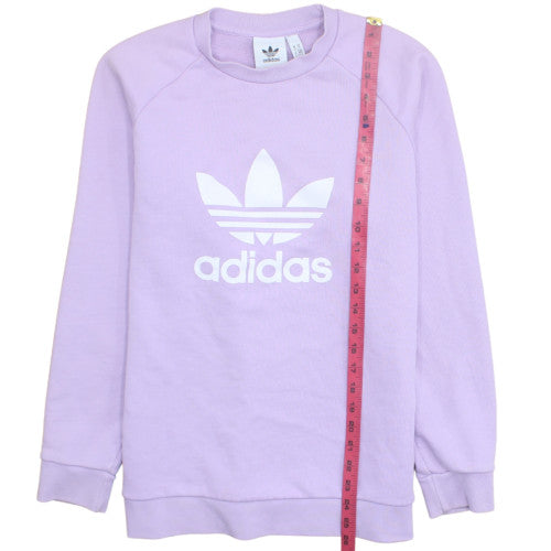 Adidas Womens Purple Crew Neck Pullover Sweatshirt Size M
