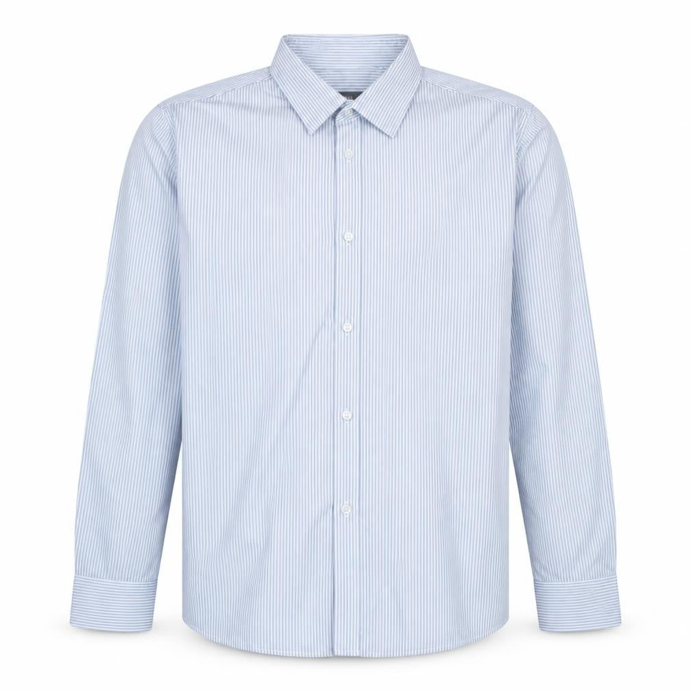 BOSS Men's Blue Striped Regular Fit Long Sleeve Button-Up Shirt 16