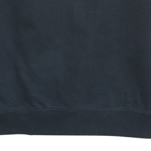 Nike Women Black M Standard Fit Logo Crew Neck Sweatshirt
