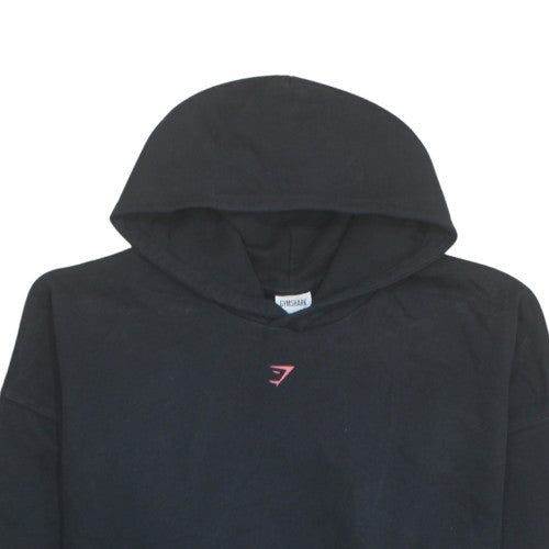 Gymshark Womens Black XXL Pullover Hoodie with Logo Graphic Print