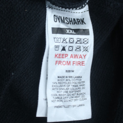 Gymshark Womens Black XXL Pullover Hoodie with Logo Graphic Print