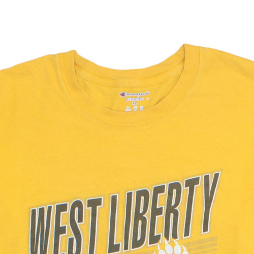 Champion Men’s Yellow West Liberty Hilltoppers Graphic T-Shirt XL