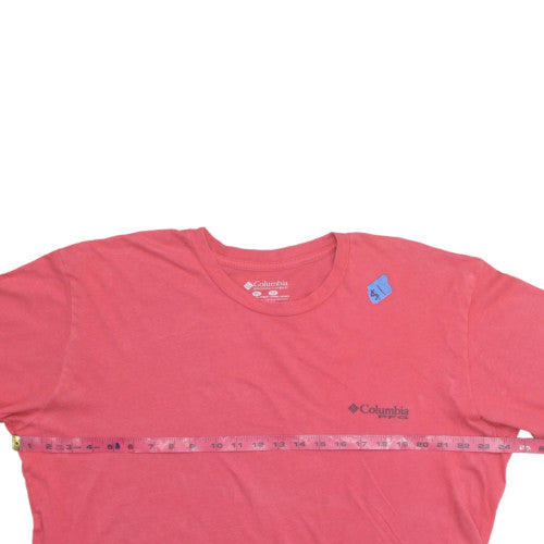 Columbia Men's Red XL PFG Cotton Crew Neck Short Sleeve T-Shirt