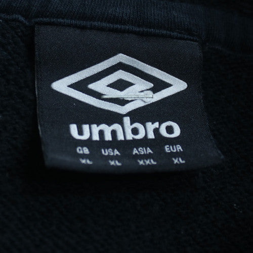 Umbro Womens Black Full Zip Hoodie XL Relaxed Fit Sportswear