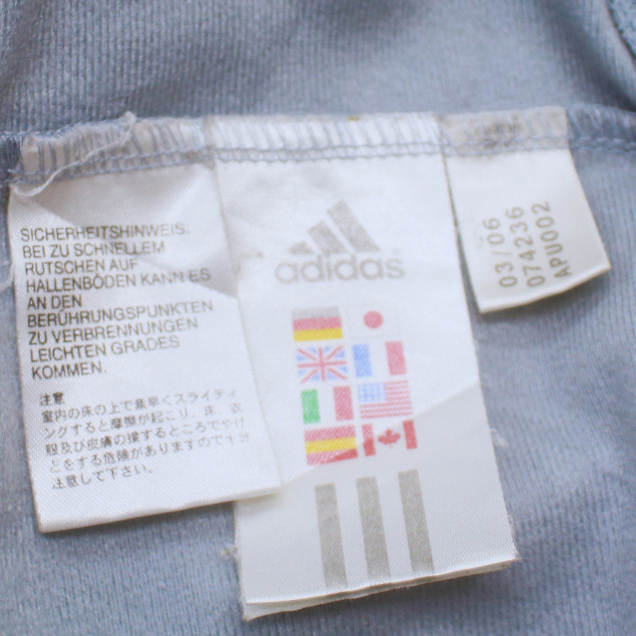 adidas Mens Blue Full Zip Sports Sweatshirt Size 164 Regular Fit