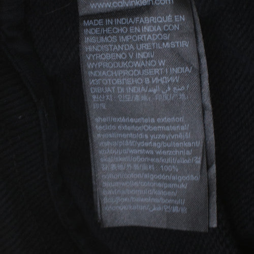 Calvin Klein Men's Black Jogger Trousers Size L Fleece Tapered Fit