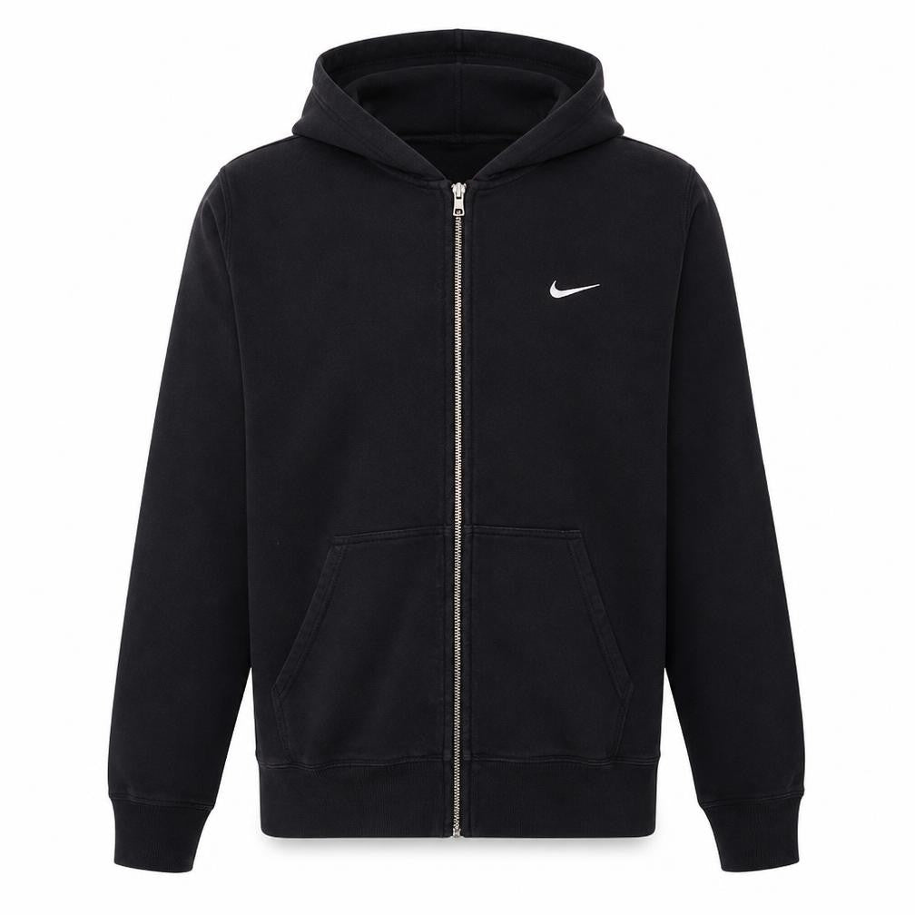 Nike Men’s Black Full Zip Fleece Hoodie Size L Regular Fit