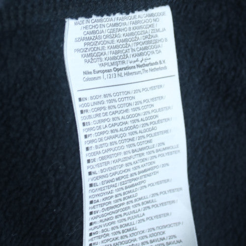 Nike Mens Black Full Zip Fleece Hoodie Size L
