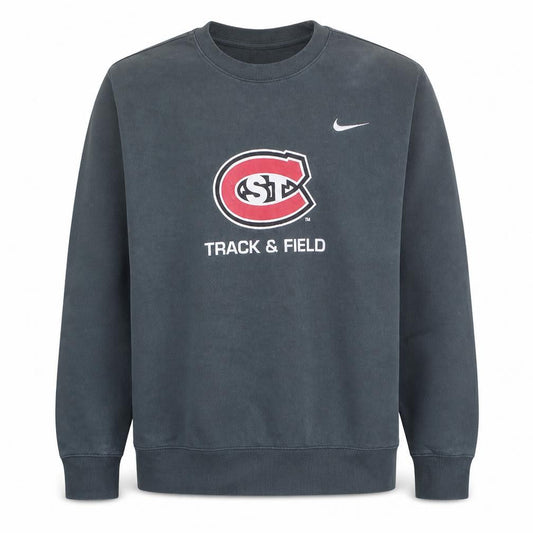 Nike Men's Grey Track & Field Crew Neck Sweatshirt Size L