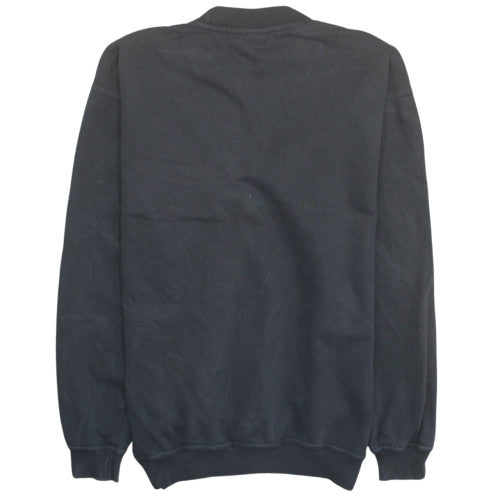 Adidas Mens Black Pullover Sweatshirt L Crew Neck Fleece Logo Sportswear