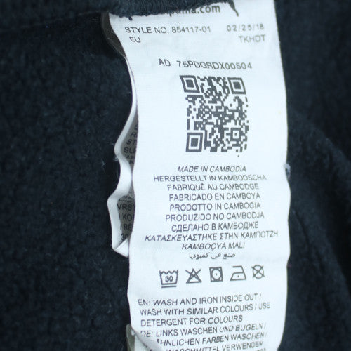 Puma Mens Black 2XL Pullover Hoodie with Logo and Pockets