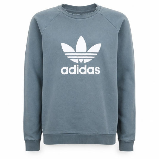 adidas Men's Grey Pullover Sweatshirt S Regular Fit Crew Neck