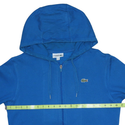 Lacoste Sport Boys Blue Full Zip Hoodie Size Small Cotton Blend