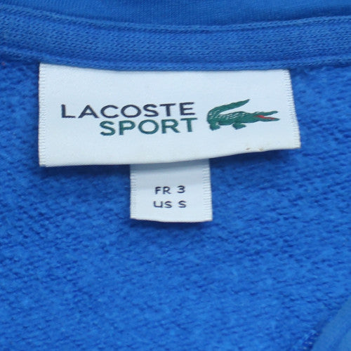 Lacoste Sport Boys Blue Full Zip Hoodie Size Small Cotton Blend