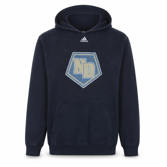 Adidas Men's Blue Pullover Hoodie L Graphic ND Logo Sportswear
