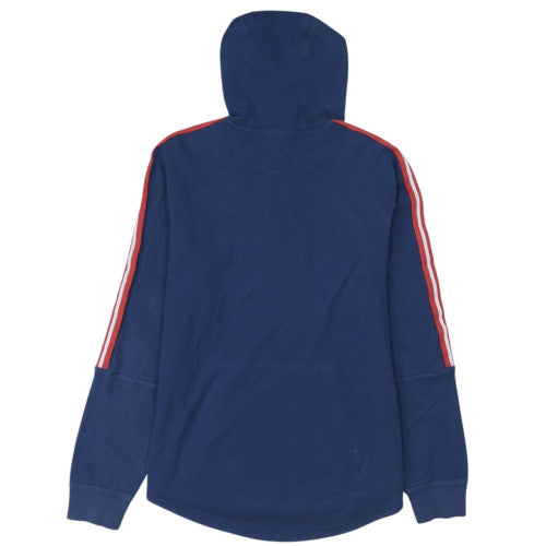 Adidas Men's Blue Pullover Hoodie L Sports Cotton Sweatshirt