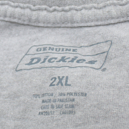 Dickies Men's Grey 2XL Classic Crew Neck Cotton Blend T-Shirt