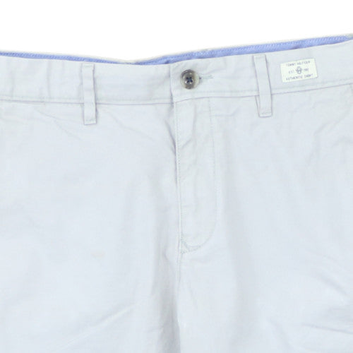 Tommy Hilfiger Men's Light Grey 32 Chino Shorts Casual Cotton Blend