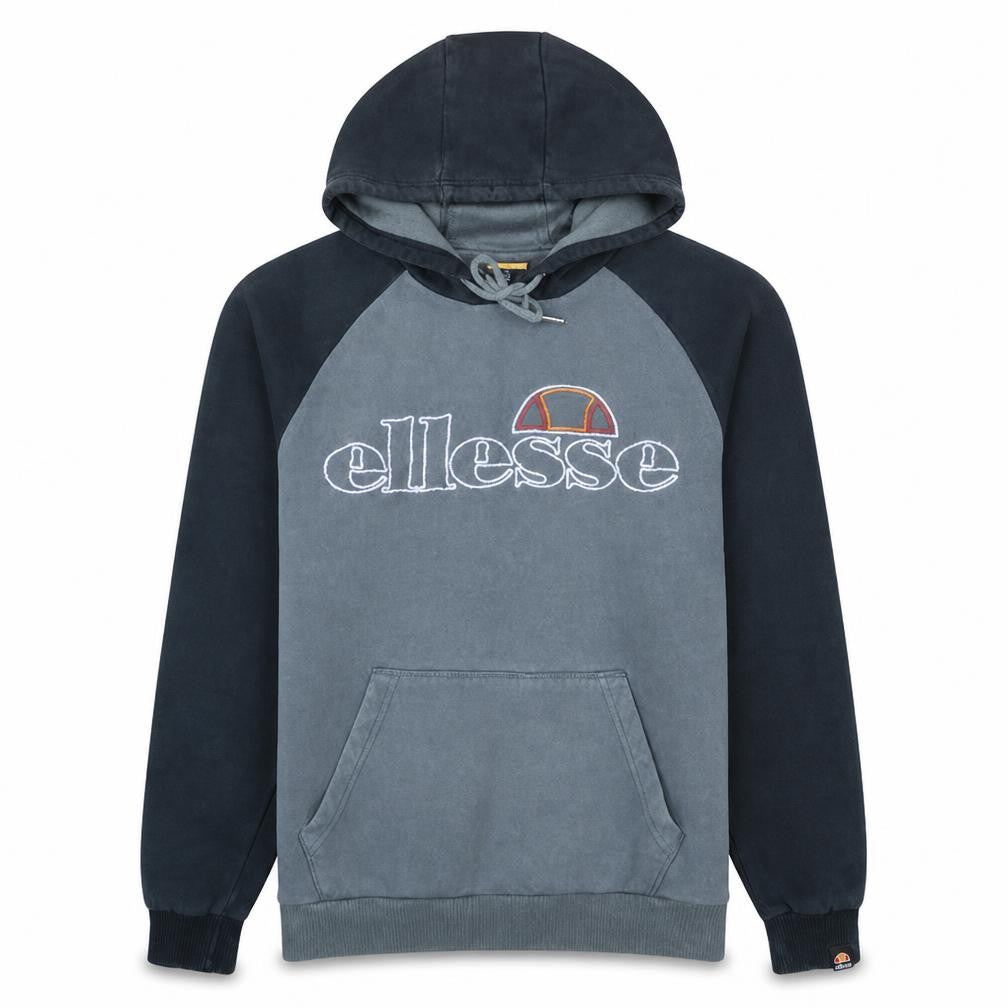 Ellesse Mens Grey Pullover Hoodie M Embroidered Logo Sportswear