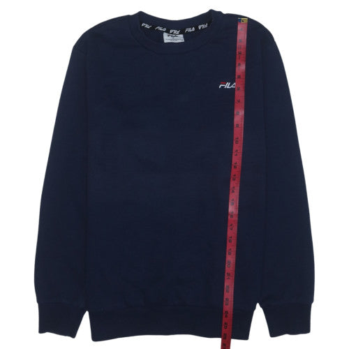 Fila Men's Blue Crew Neck Pullover Sweatshirt M Regular Fit