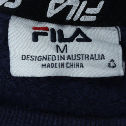 Fila Men's Blue Crew Neck Pullover Sweatshirt M Regular Fit